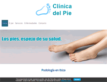 Tablet Screenshot of clinicadelpieibiza.com